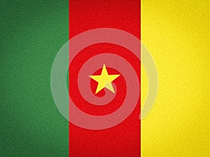 The nationalÂ flagÂ ofÂ Cameroon, green red and yellow band, Illustration image